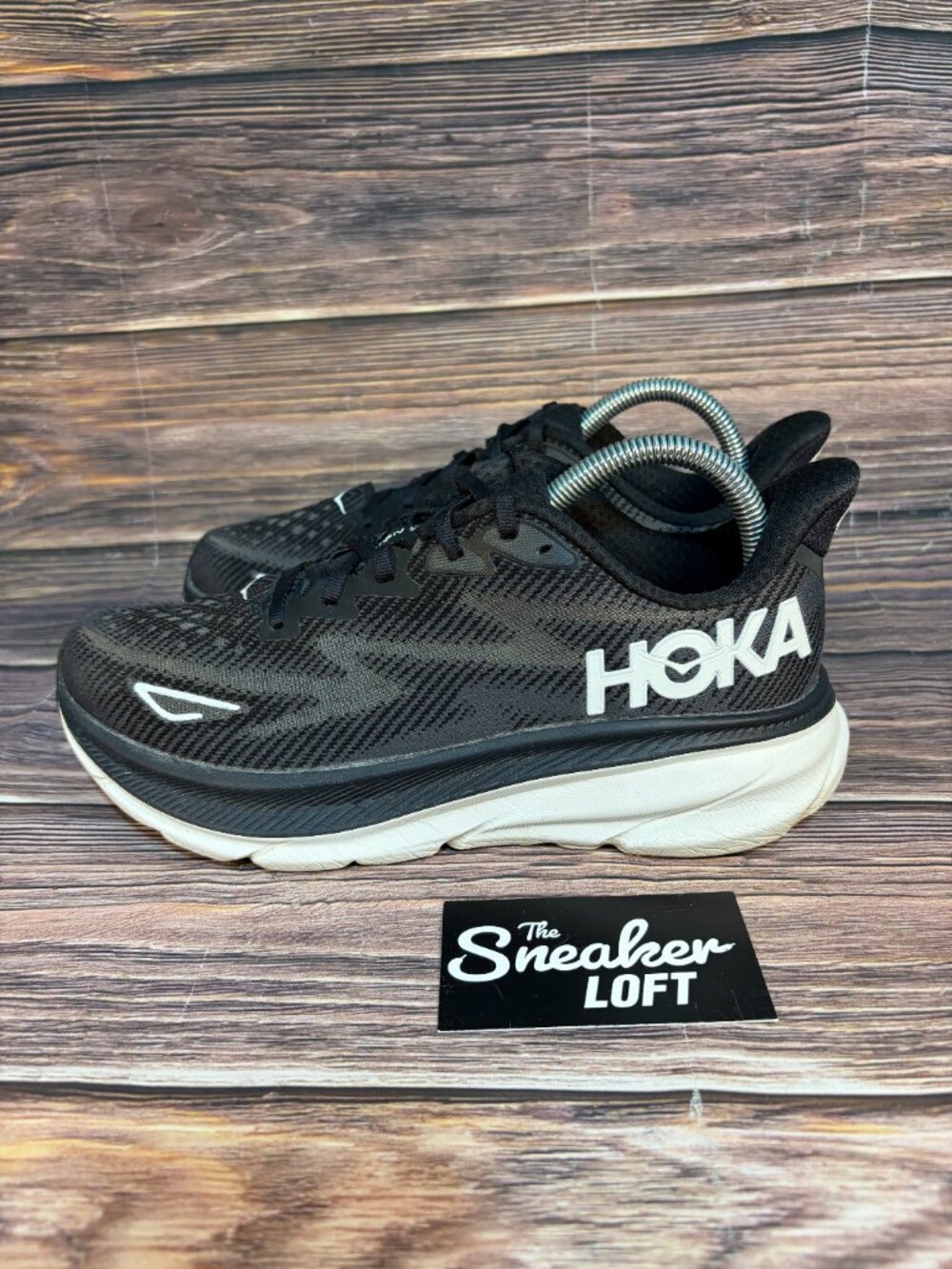 Hoka One One Clifton 9 Women's Black Athleitc Running Shoes Size 8.5 - Picture 3 of 8